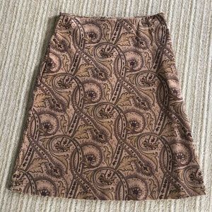 Corduroy a-line skirt